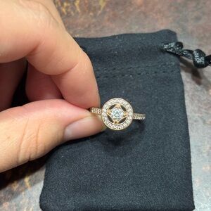 Pandora rose gold and Sparkling Halo Ring